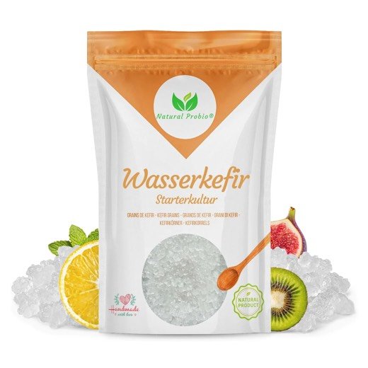 Beutel mit lebenden Wasserkefir-Kristallen von Natural Probio, 30 g
